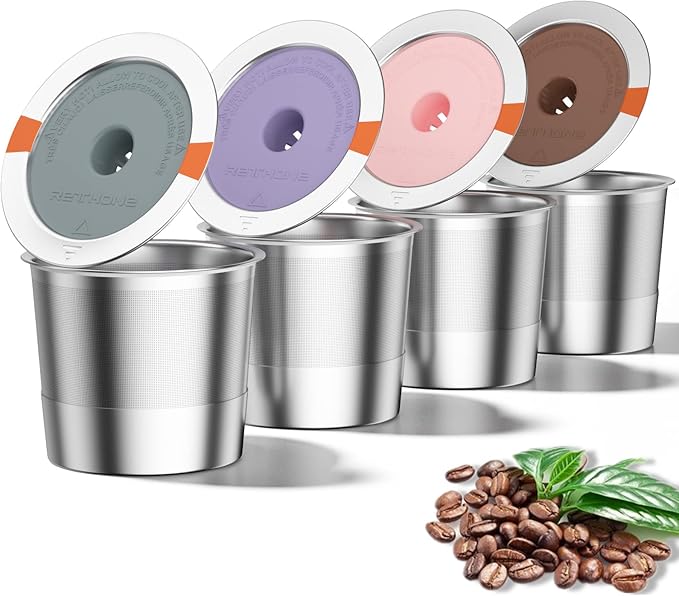 RETHONE K Cup Reusable Coffee Pods, Stainless